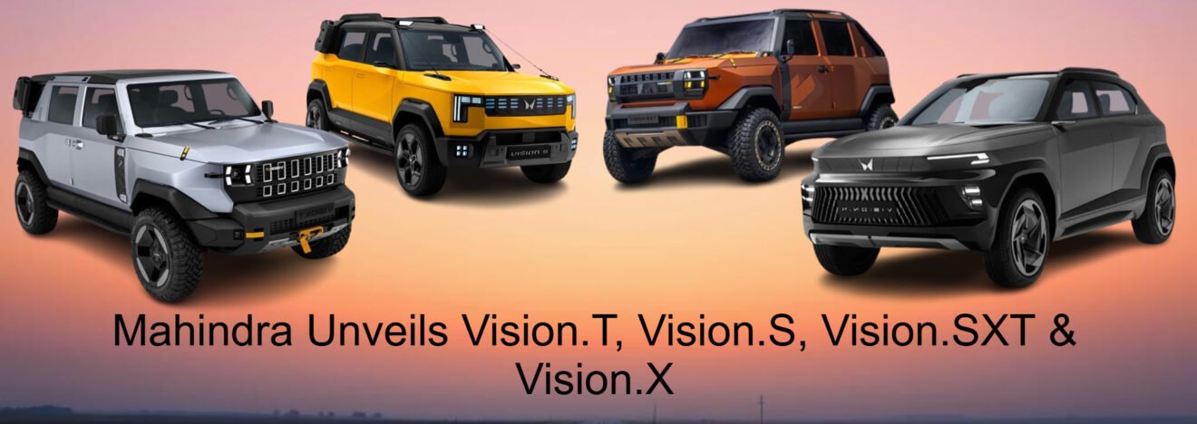Mahindra Vision SUVs unveiled on Independence Day 2025 : Vision.T, Vision.S, Vision.SXT and Vision.X.